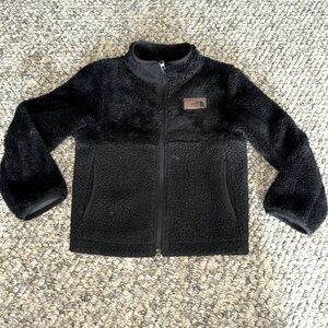 The north face toddler fleece black leather patch crew full zip XXS/5
